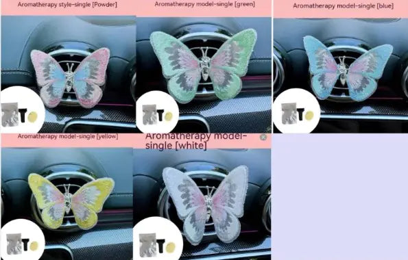 Moving Embroidery Butterfly Car Decor