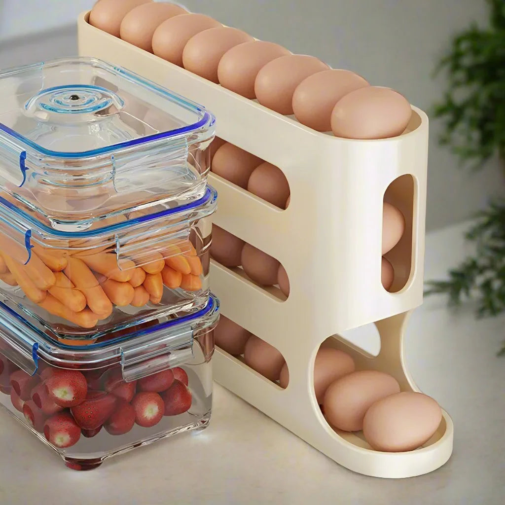4‑Tier Refrigerator Egg Storage Organizer
