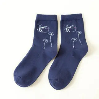 Cute Cartoon Cotton Socks Women