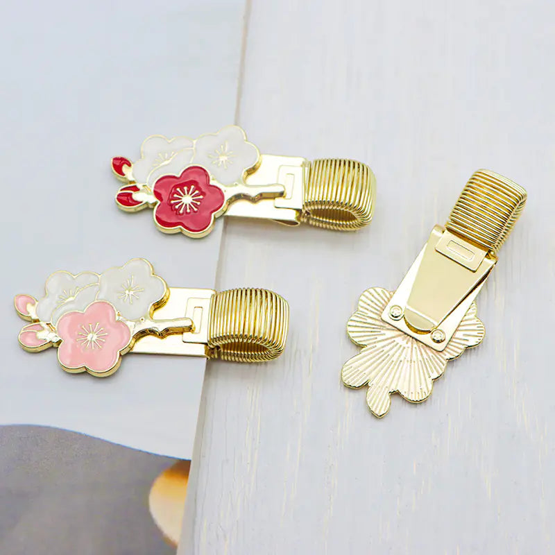 Cherry Blossom Steel Pen Clip Holder