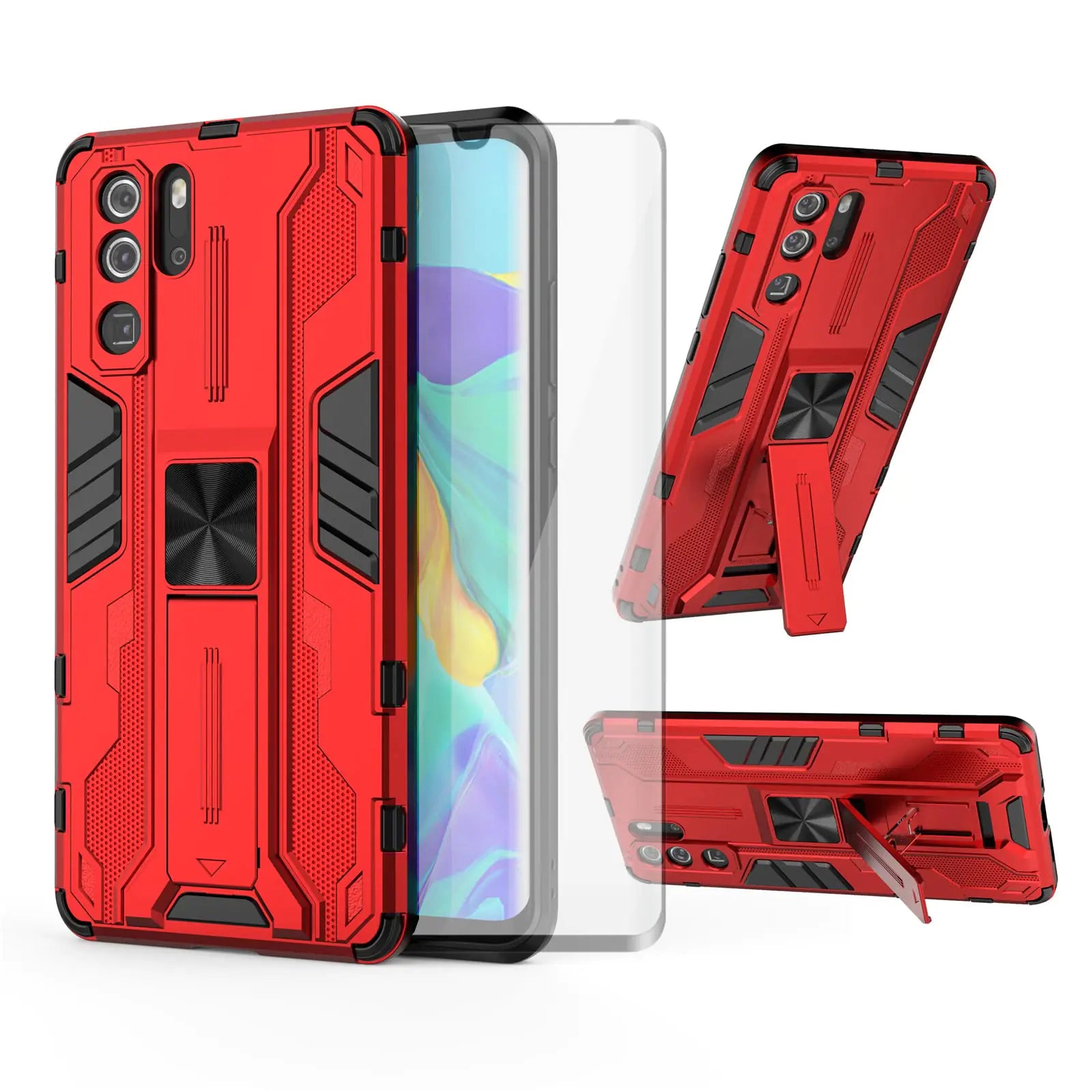 Huawei P30 Pro Case with Glass & Stand