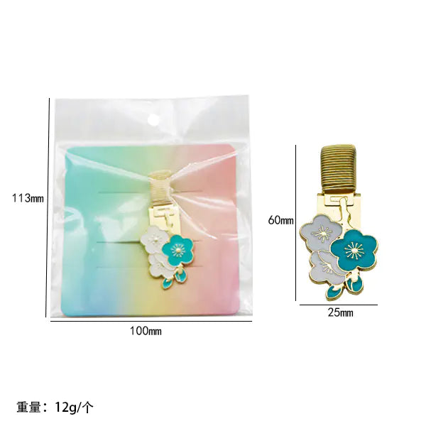 Cherry Blossom Steel Pen Clip Holder