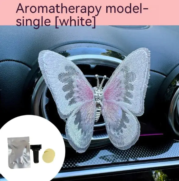 Moving Embroidery Butterfly Car Decor