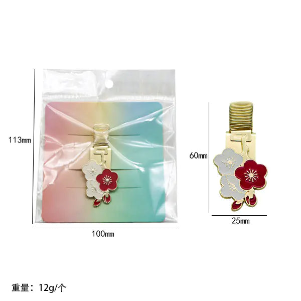 Cherry Blossom Steel Pen Clip Holder