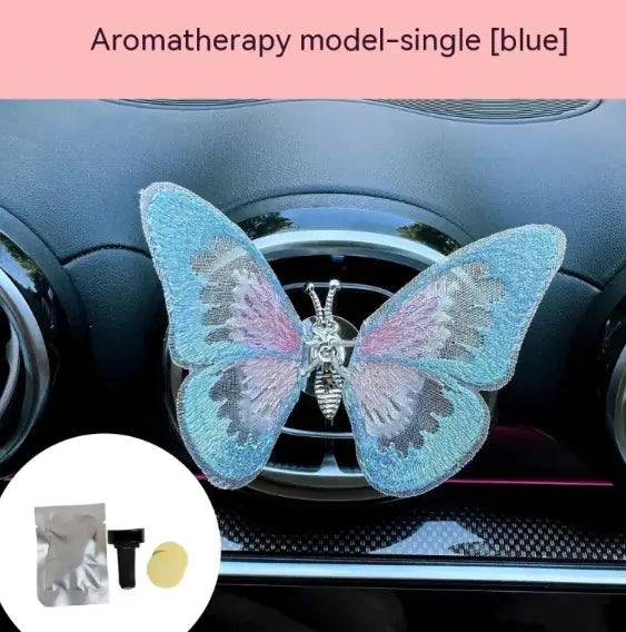 Moving Embroidery Butterfly Car Decor