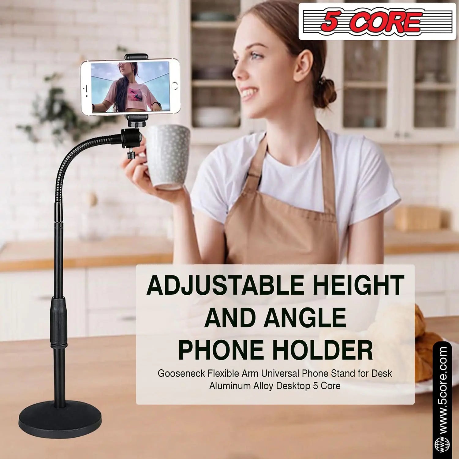 Adjustable Desk Phone & Tablet Stand
