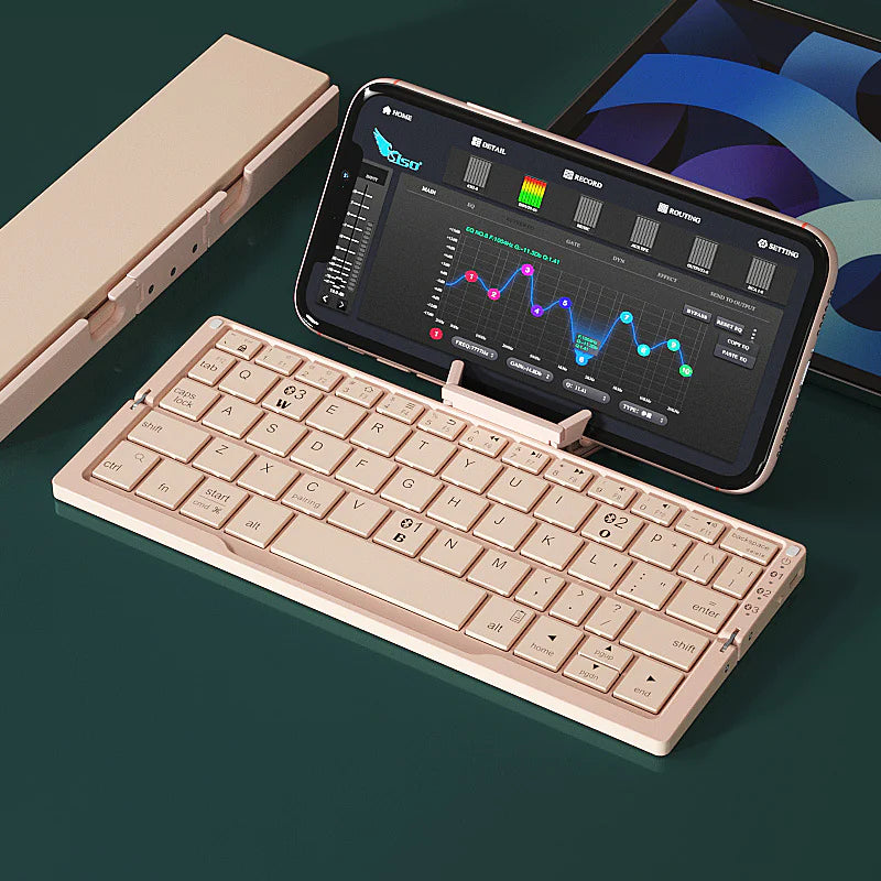 Mini Folding Bluetooth Keyboard Portable