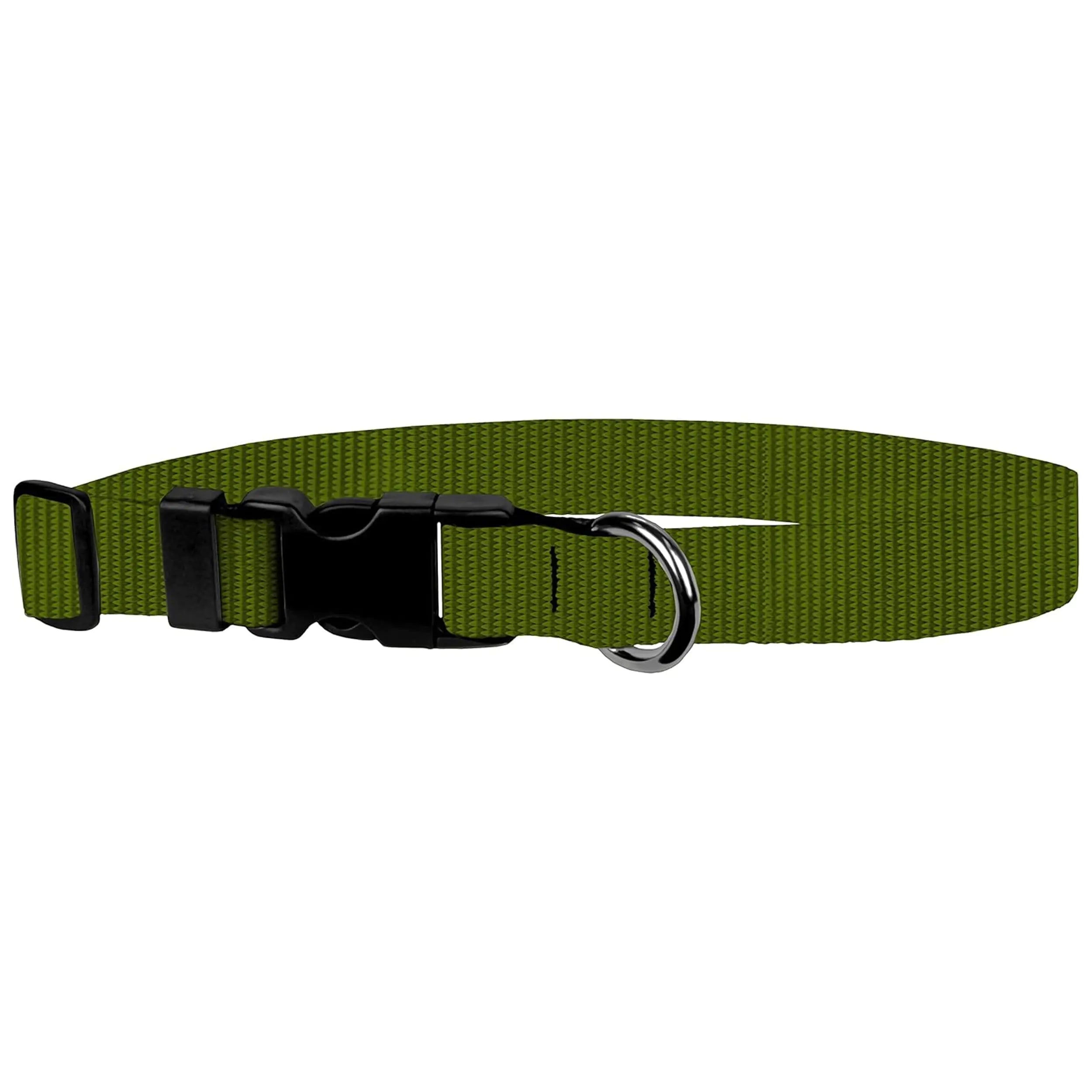 Moose Pet Wear Olive Dog Collar (Small)