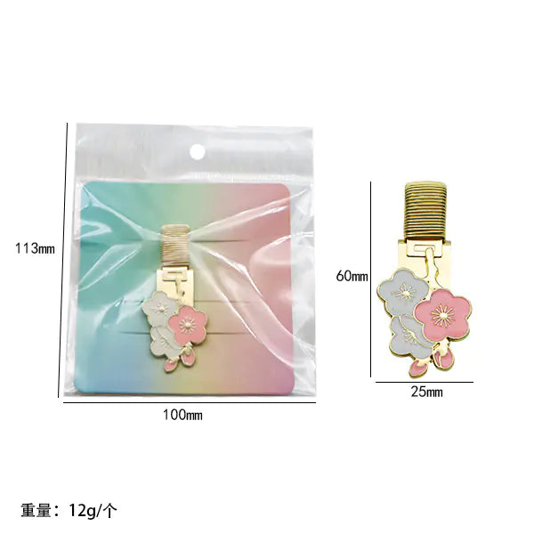 Cherry Blossom Steel Pen Clip Holder