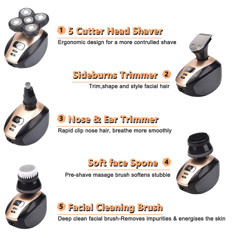 5 IN 1 ELECTRIC HEAD SHAVER