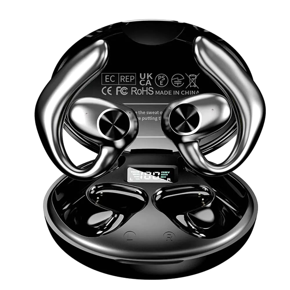 Fuixiut Open Ear Wireless Headphones Black