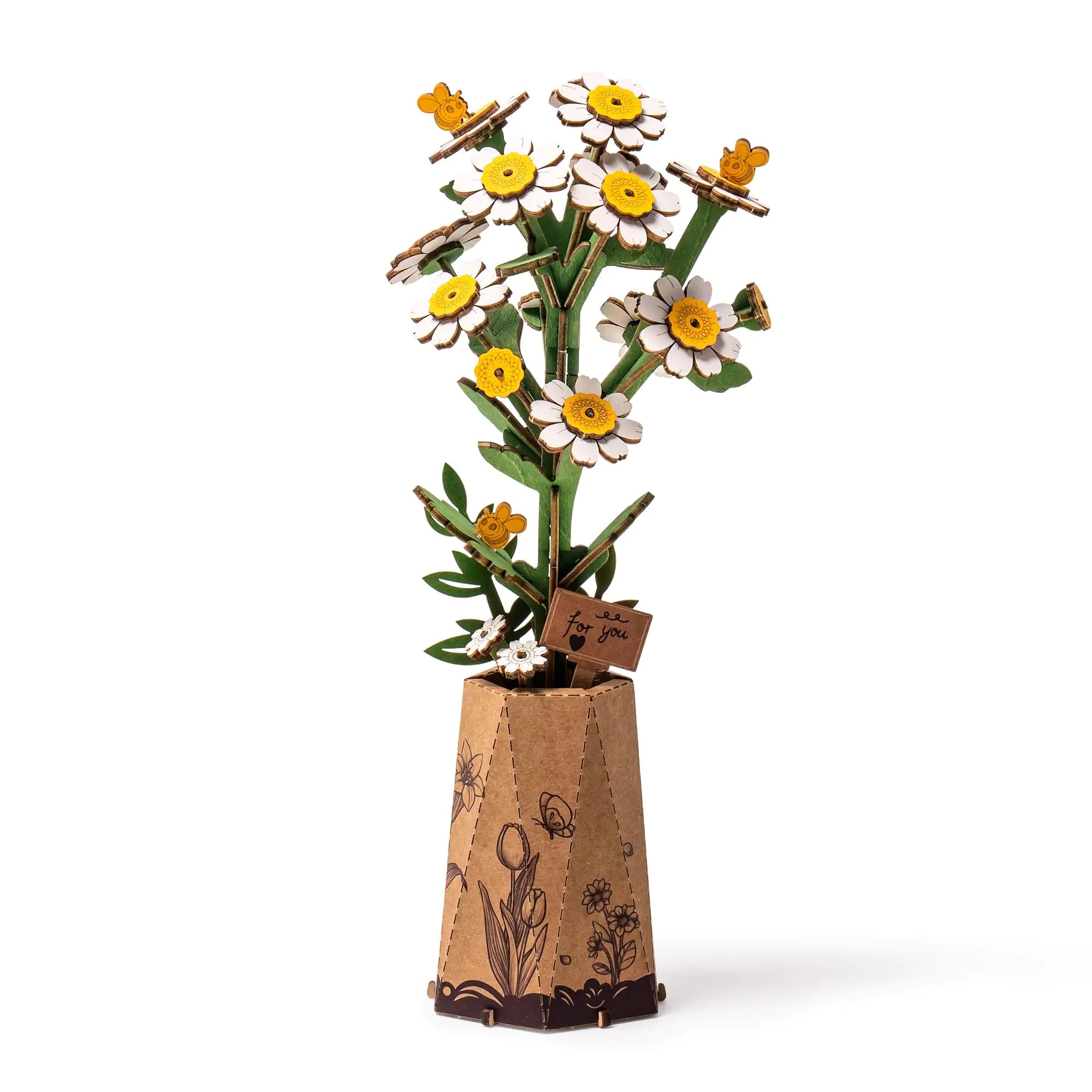ROBOTIME 3D Wooden Flower Puzzle Kit