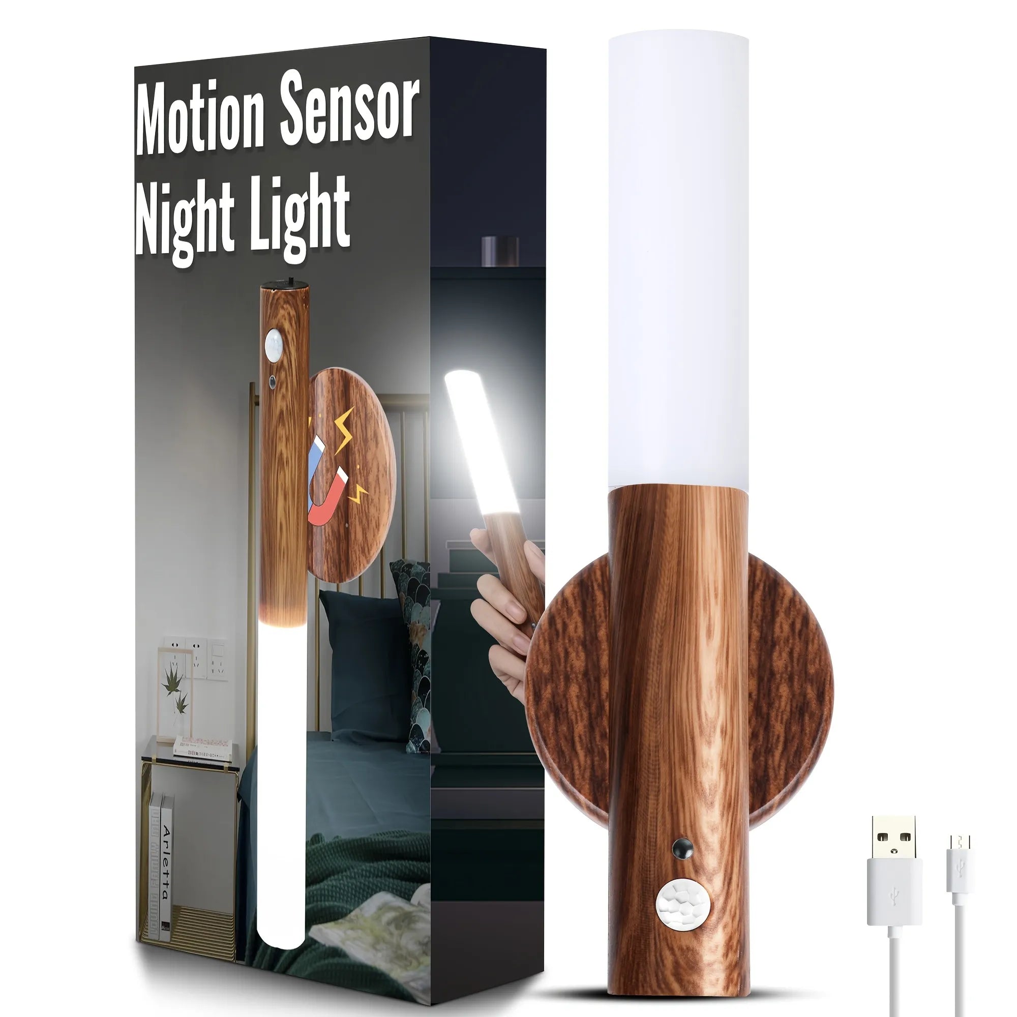 AUTOMATIC WALL MOUNTED DETACHABLE NIGHT LAMP