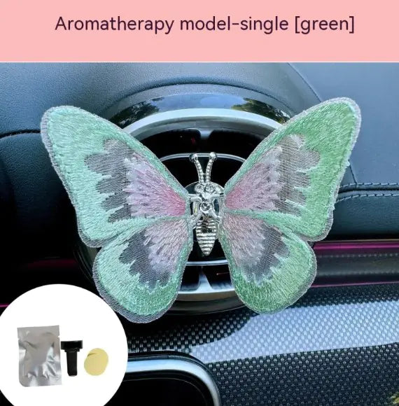 Moving Embroidery Butterfly Car Decor