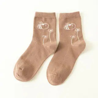 Cute Cartoon Cotton Socks Women