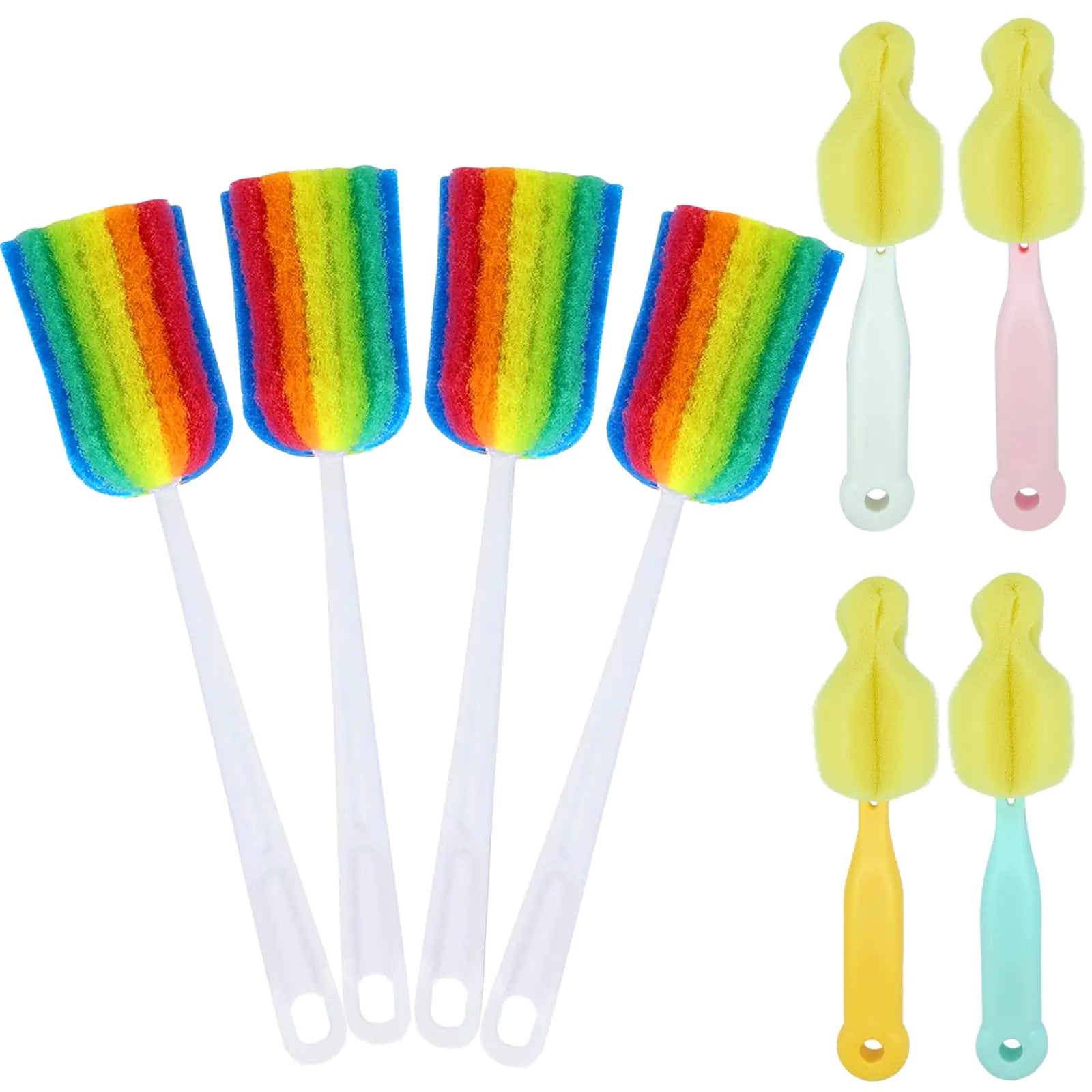 4PCS Bottle Brush Cleaner Set with Nipple Brush