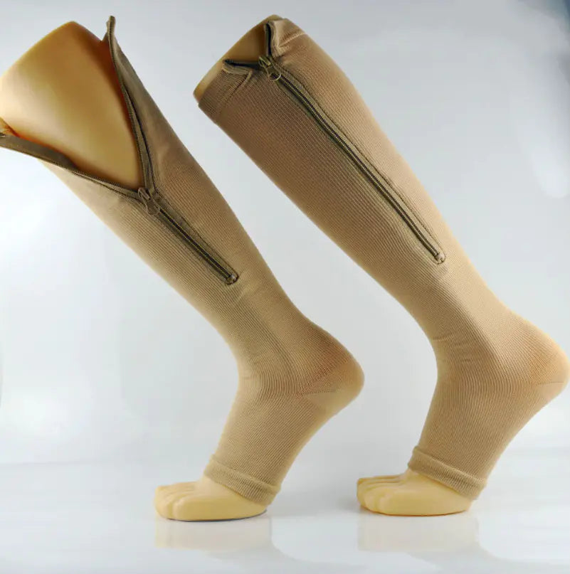 Zippered Long Tube Compression Socks