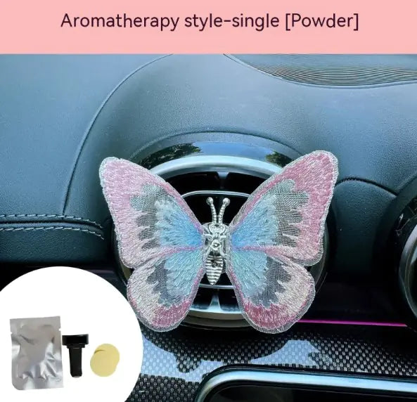Moving Embroidery Butterfly Car Decor