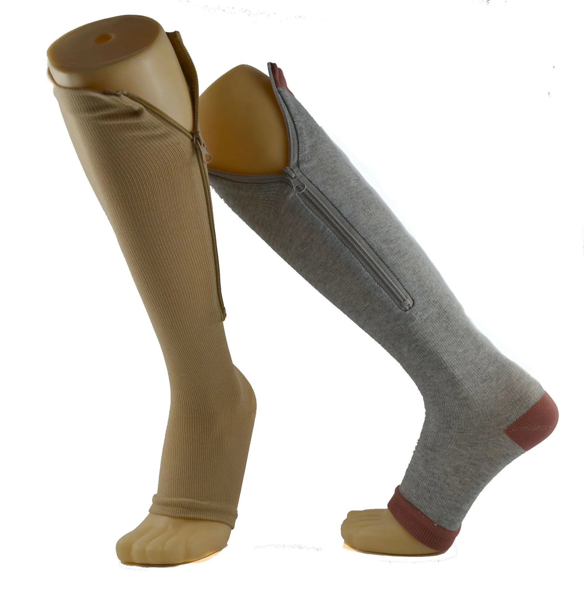 Zippered Long Tube Compression Socks