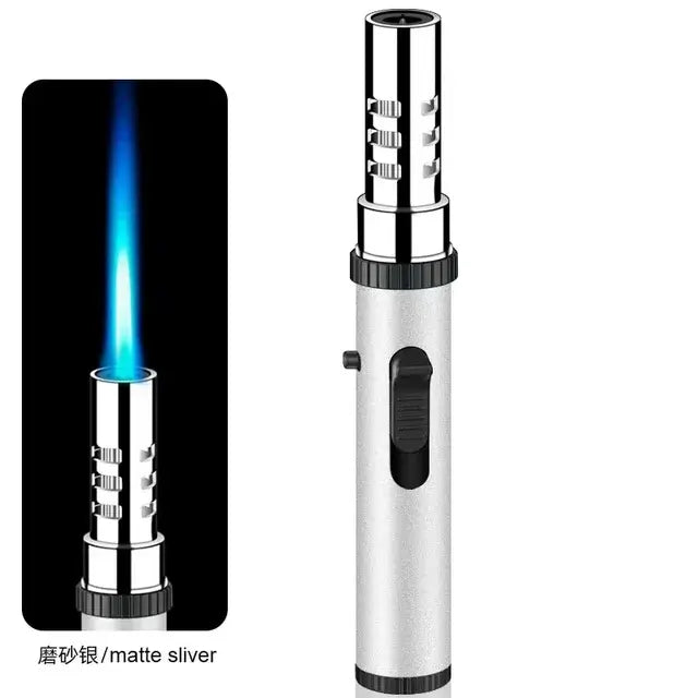 Metal Large Fire Windproof Blue Flame Lighter Media