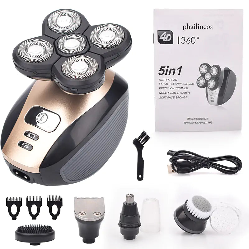 5 IN 1 ELECTRIC HEAD SHAVER