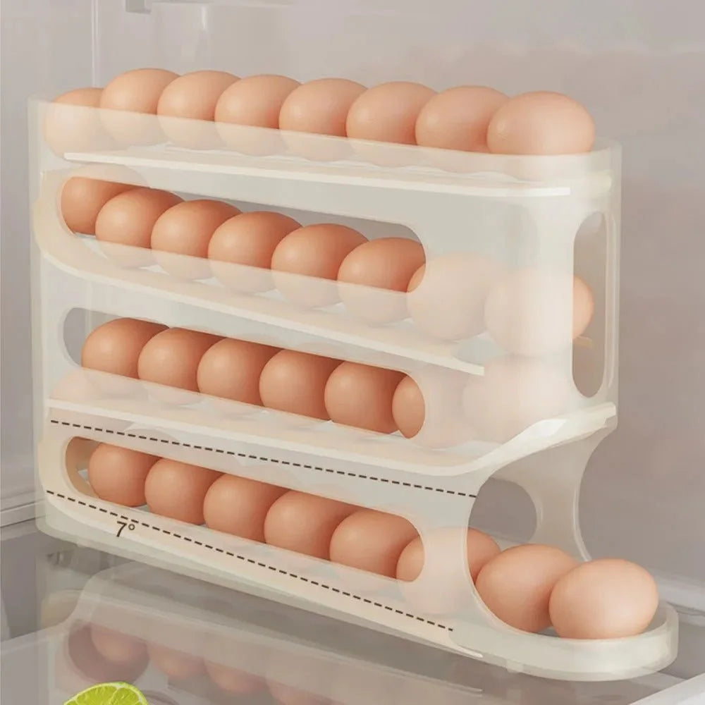 4‑Tier Refrigerator Egg Storage Organizer