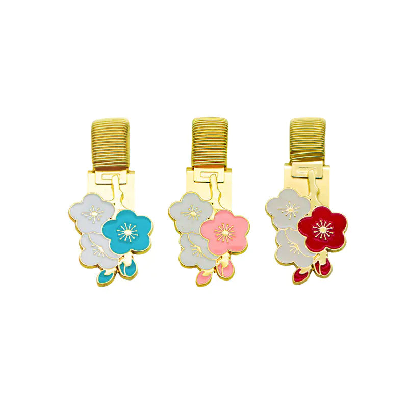Cherry Blossom Steel Pen Clip Holder