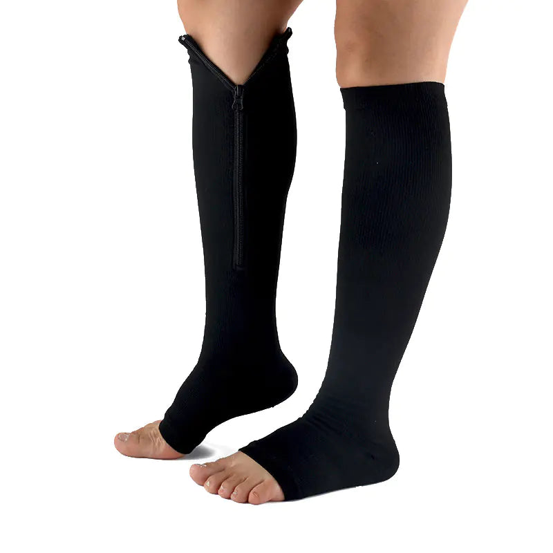 Zippered Long Tube Compression Socks
