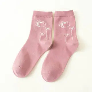 Cute Cartoon Cotton Socks Women