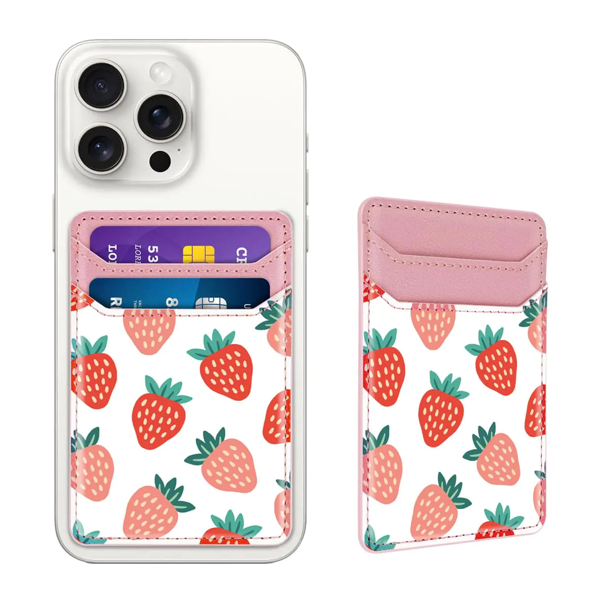 Strawberry Phone Card Holder – RFID Leather