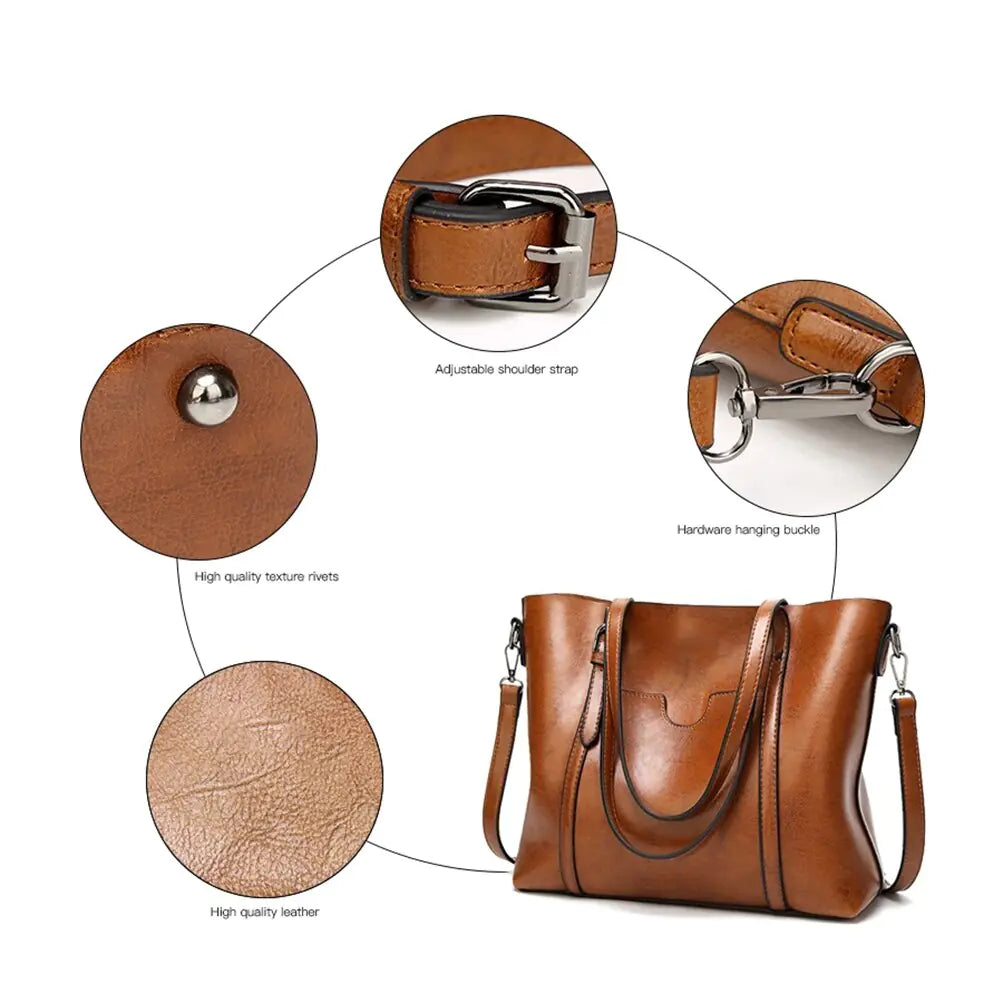 👜 Shoulder Bags for Women Genuine Leather Totes Shoulder Bag Purses and Handbags with Top Magnetic Snap Closure