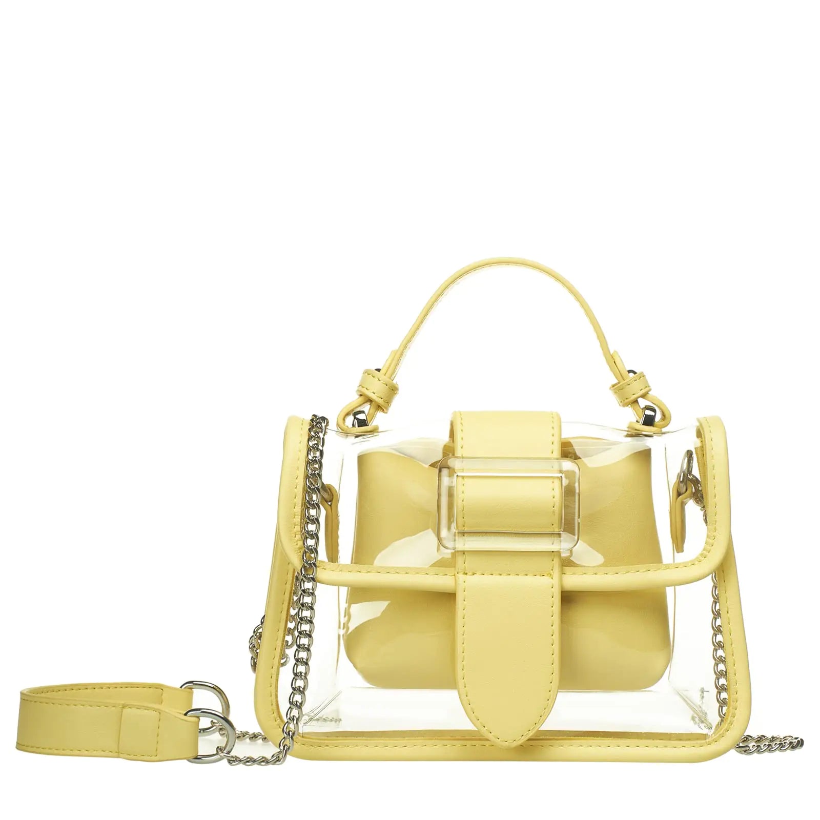 Clear Jelly Crossbody Bag (Light Yellow)