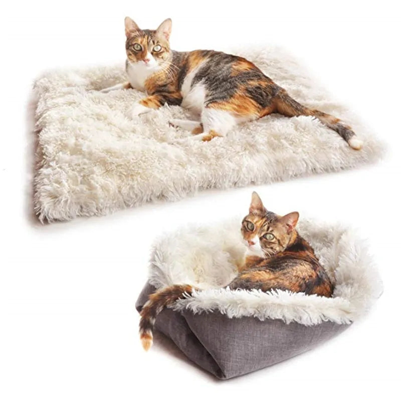 🐾 Pet Bed Anti-Anxiety Donut Cuddler Warming Cozy Soft Round Bed, Fluffy Faux Fur Plush Cushion Bed for Small Medium Dogs and Cats