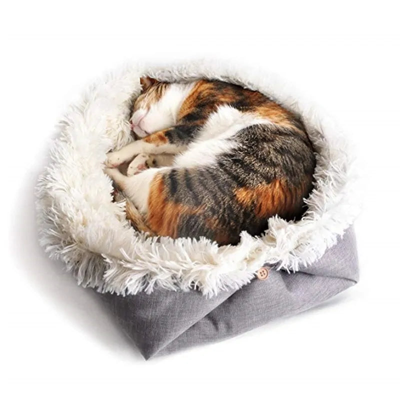 🐾 Pet Bed Anti-Anxiety Donut Cuddler Warming Cozy Soft Round Bed, Fluffy Faux Fur Plush Cushion Bed for Small Medium Dogs and Cats