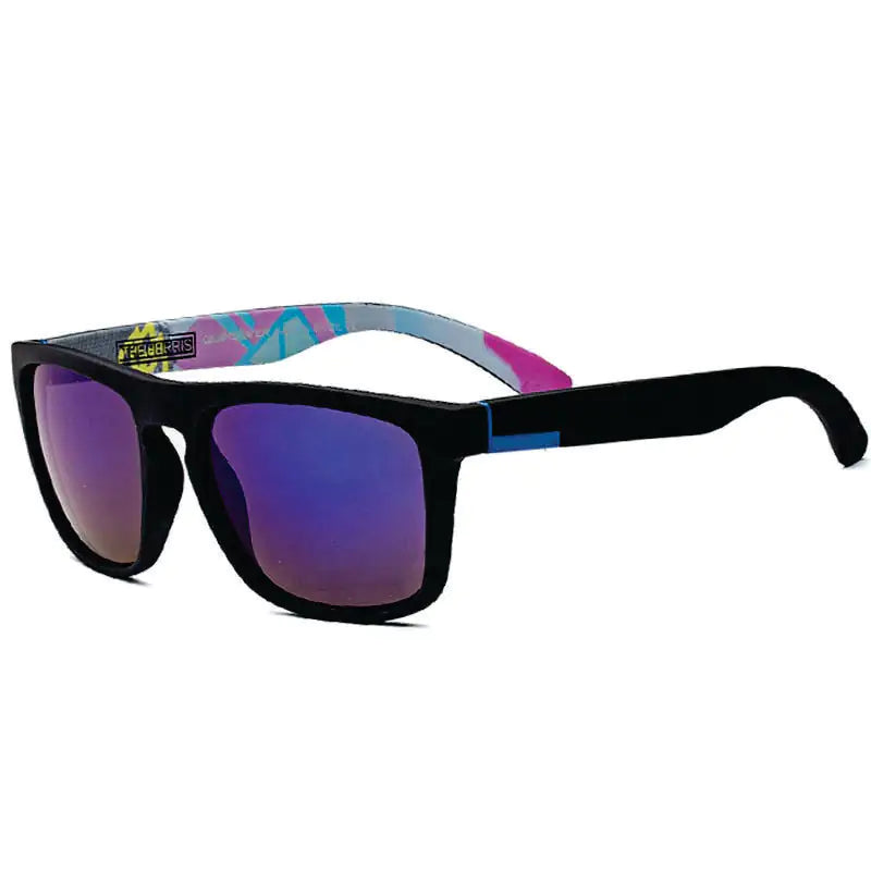 🕶️ Men's Brazil Sunglasses Modern Polarized Rectangular Sunglasses, Multicoloured