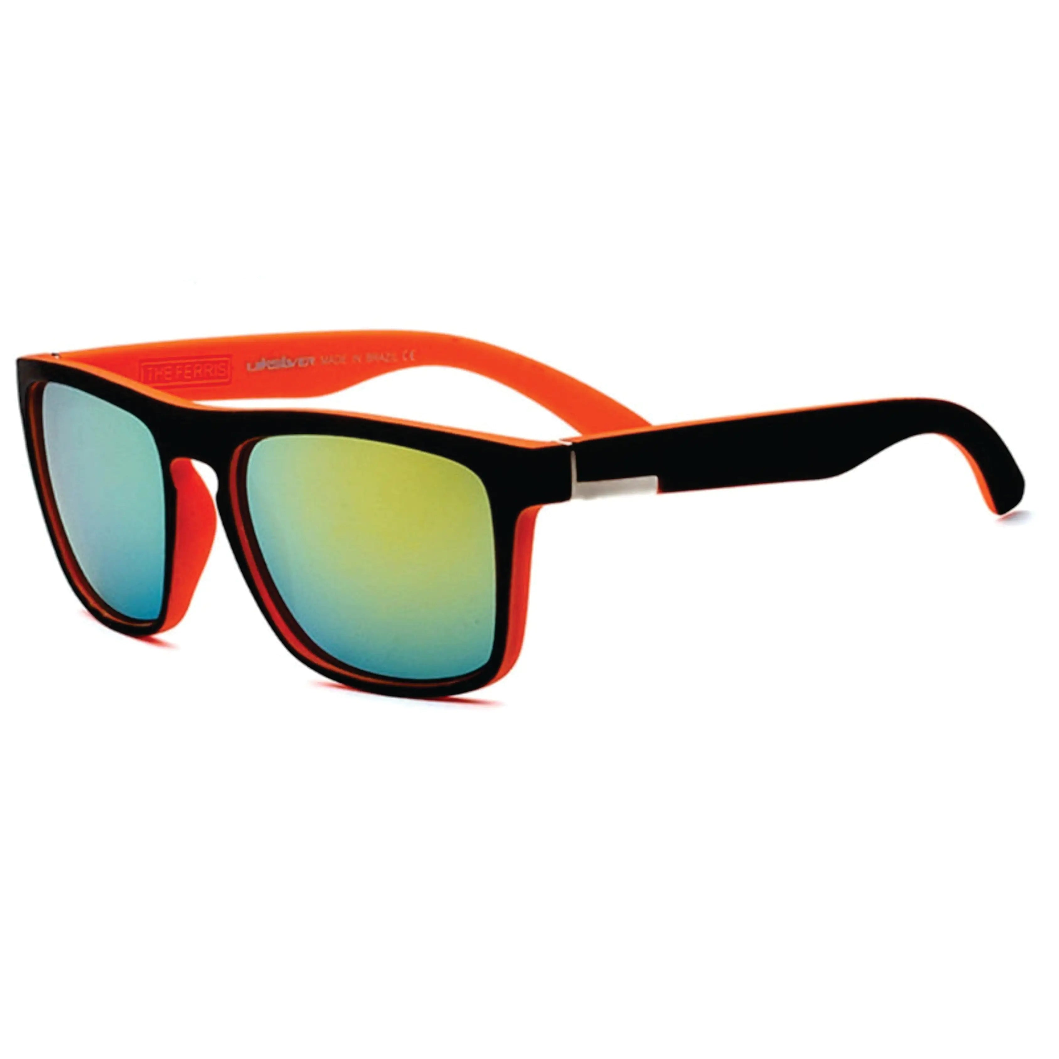 🕶️ Men's Brazil Sunglasses Modern Polarized Rectangular Sunglasses, Multicoloured