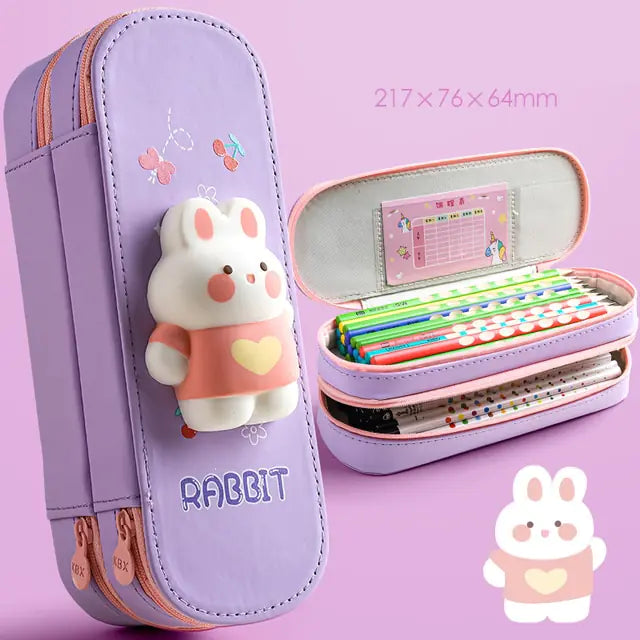 🎒 Sanrio PU Large Capacity Pencil Case Pencil Bag for School, College and Office