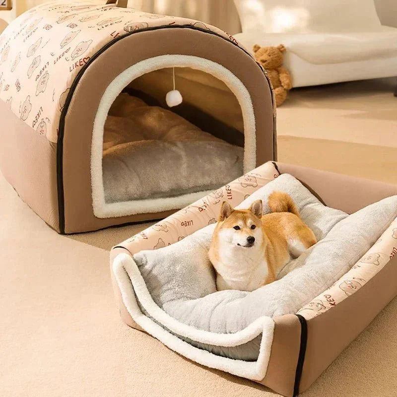 🐱 Pet Nest Heated Cat Bed for Indoor Cats & Kittens, 2-in-1 Heated Cat Cave & Cuddler