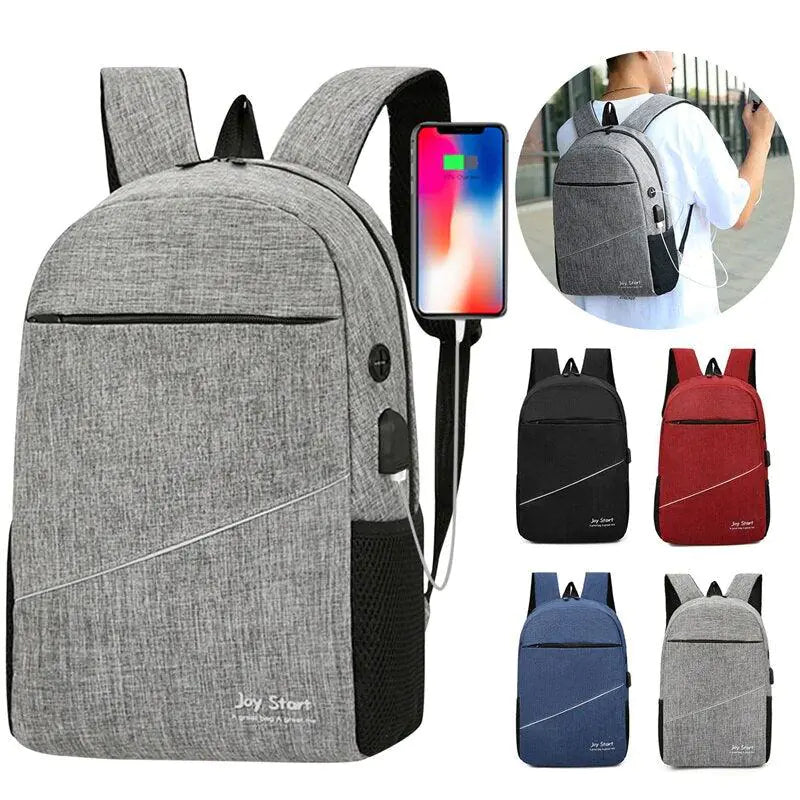 🎒 USB Charging Backpack Business Water Resistant Laptop Backpack with USB Charging Port, College Bag for Men & Women