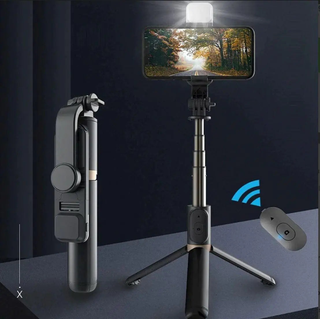 4 in1 Selfie Tripod With Integrated Light - Selfie 360
