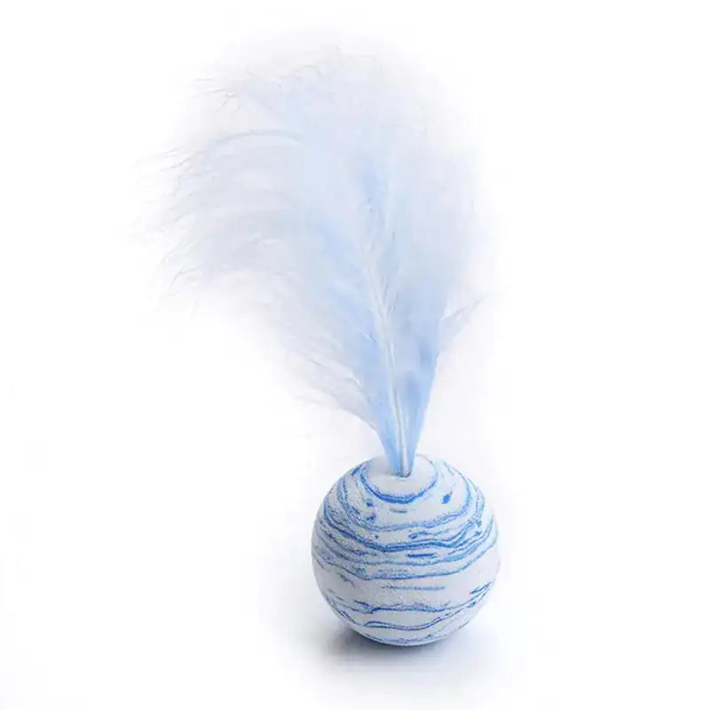 🐱 Cat Toy Feather Ball Flutter Balls Feather Cat Toys - Multi Color, 3 Count