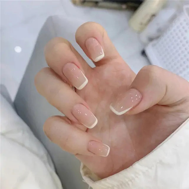 💅 Nail Patch Long Rhinestone Pink Fake Nails Finger Manicure for Women and Girls