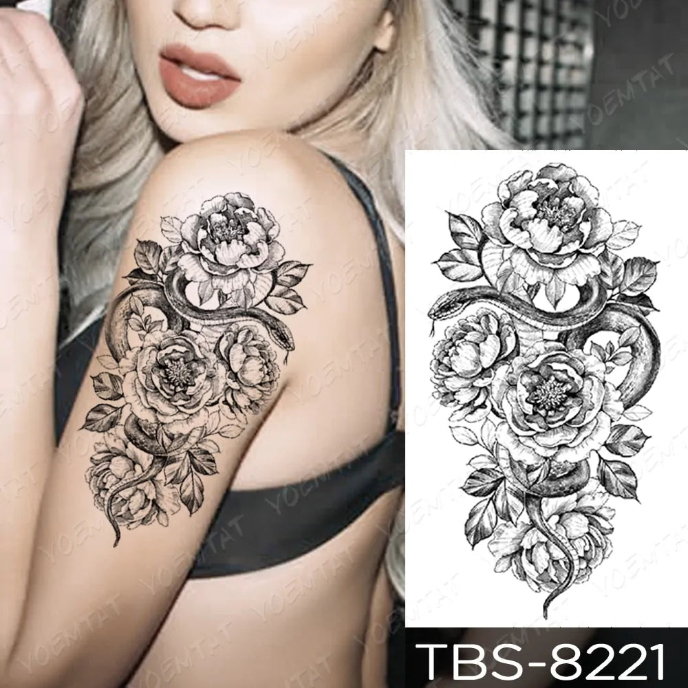 💧 Waterproof Temporary Tattoo Sticker Extra Large Waterproof Temporary Tattoos Full Arm Fake Tattoos Stickers for Men and Women