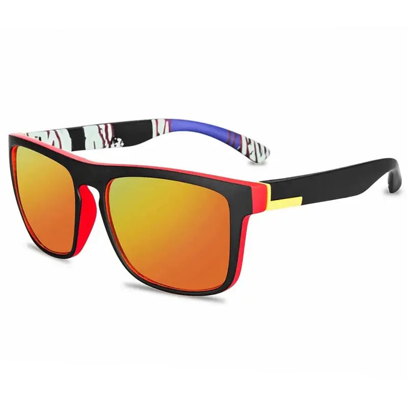 🕶️ Men's Brazil Sunglasses Modern Polarized Rectangular Sunglasses, Multicoloured