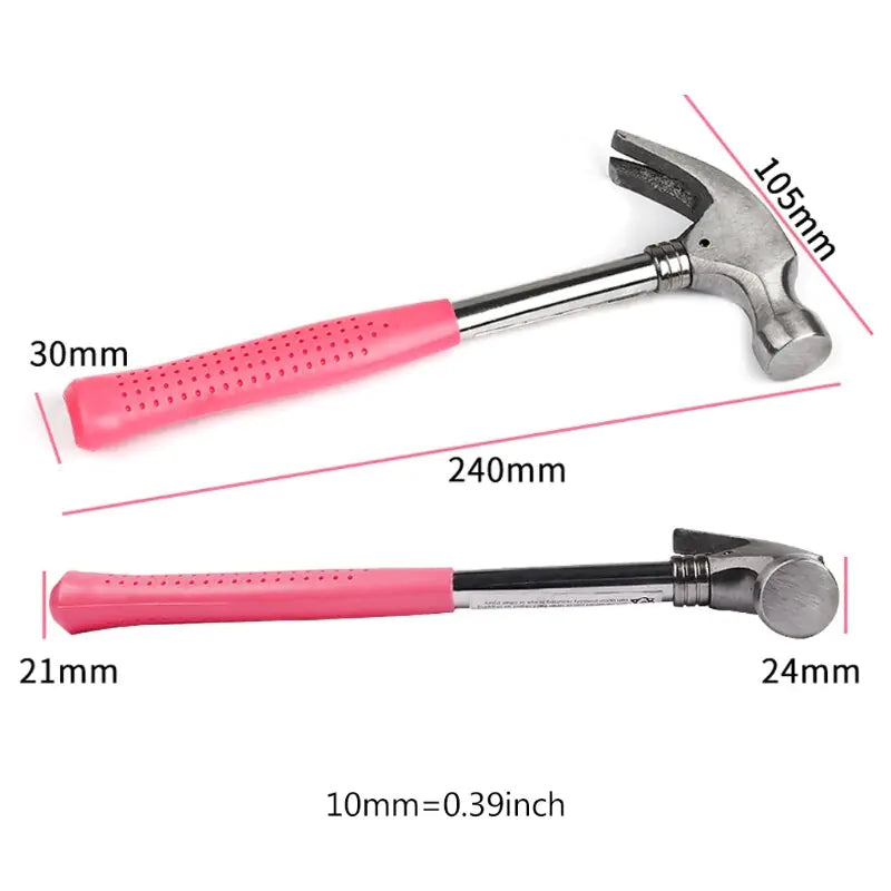 Portable Pink 39-Piece Home Repair Tool Kit