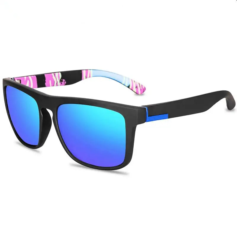 🕶️ Men's Brazil Sunglasses Modern Polarized Rectangular Sunglasses, Multicoloured