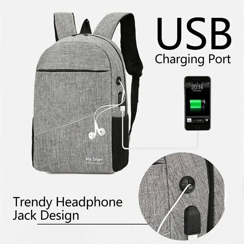 🎒 USB Charging Backpack Business Water Resistant Laptop Backpack with USB Charging Port, College Bag for Men & Women