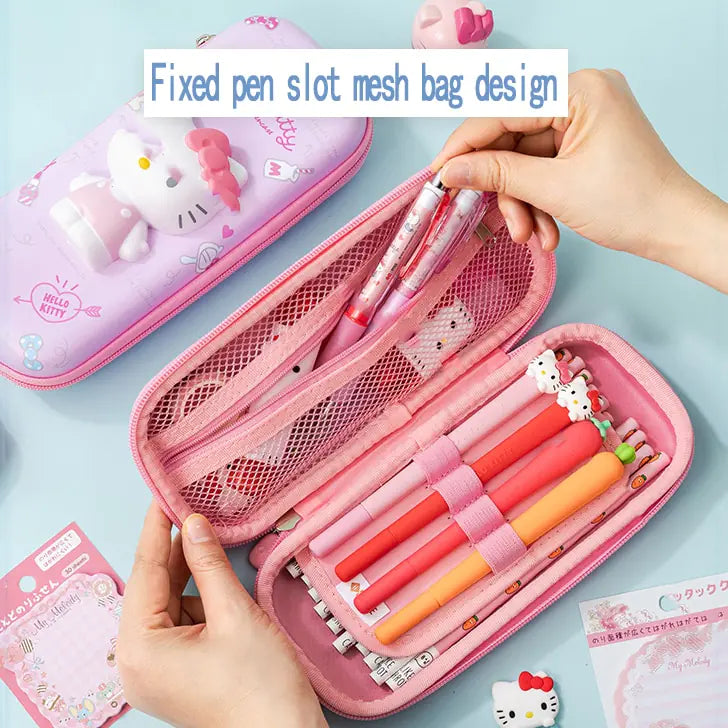 🎒 Sanrio PU Large Capacity Pencil Case Pencil Bag for School, College and Office