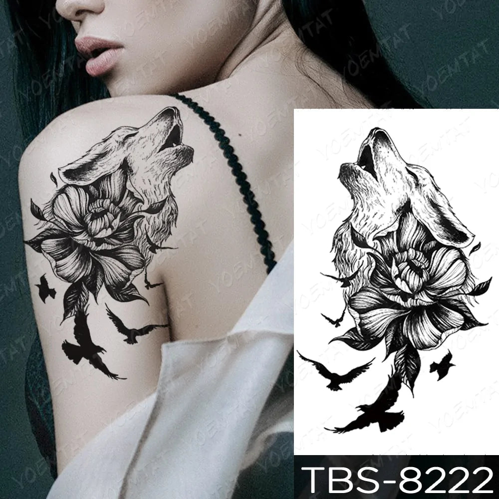 💧 Waterproof Temporary Tattoo Sticker Extra Large Waterproof Temporary Tattoos Full Arm Fake Tattoos Stickers for Men and Women