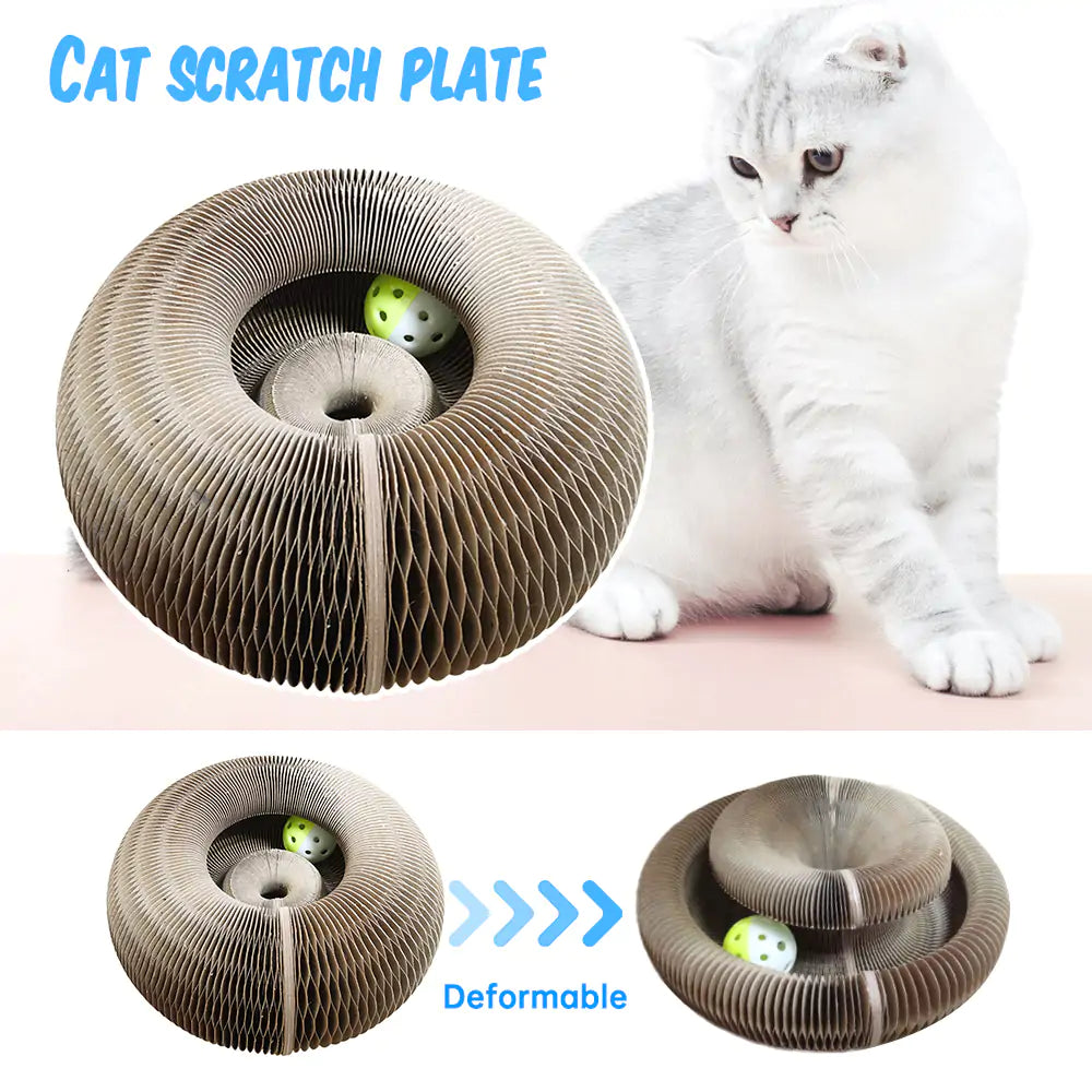 😺 Cat Scratcher Snuggle & Rest Corrugated Cat Scratcher Made from Recycled Corrugated Cardboard, Durable & Long Lasting